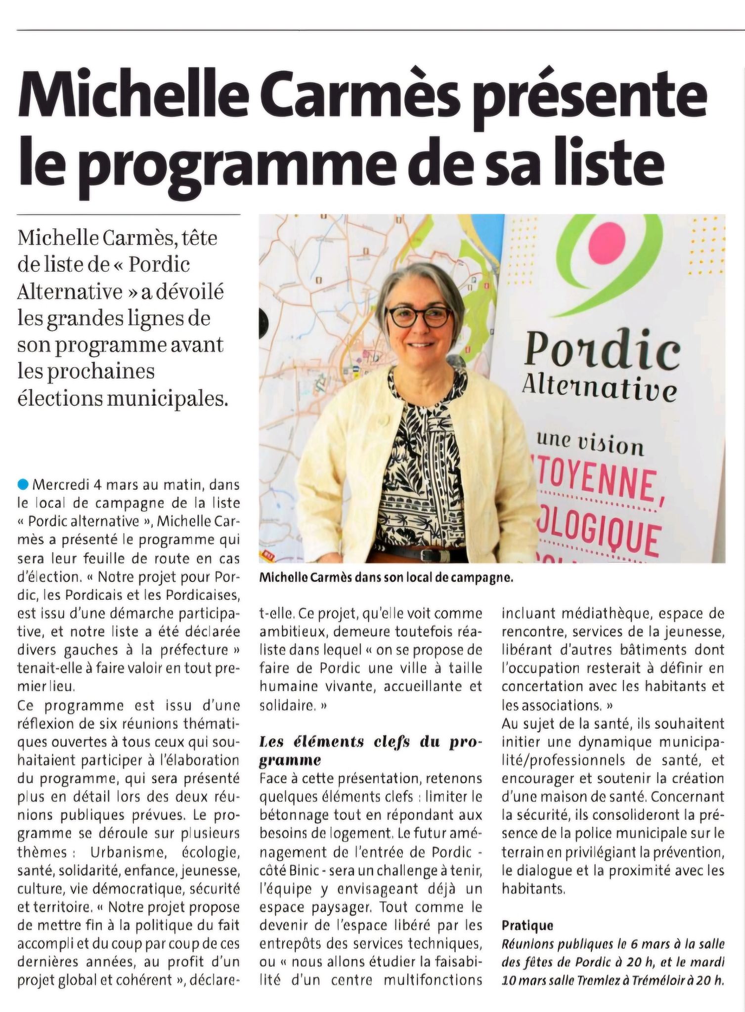 © Ouest France - article du 5 mars 2026
